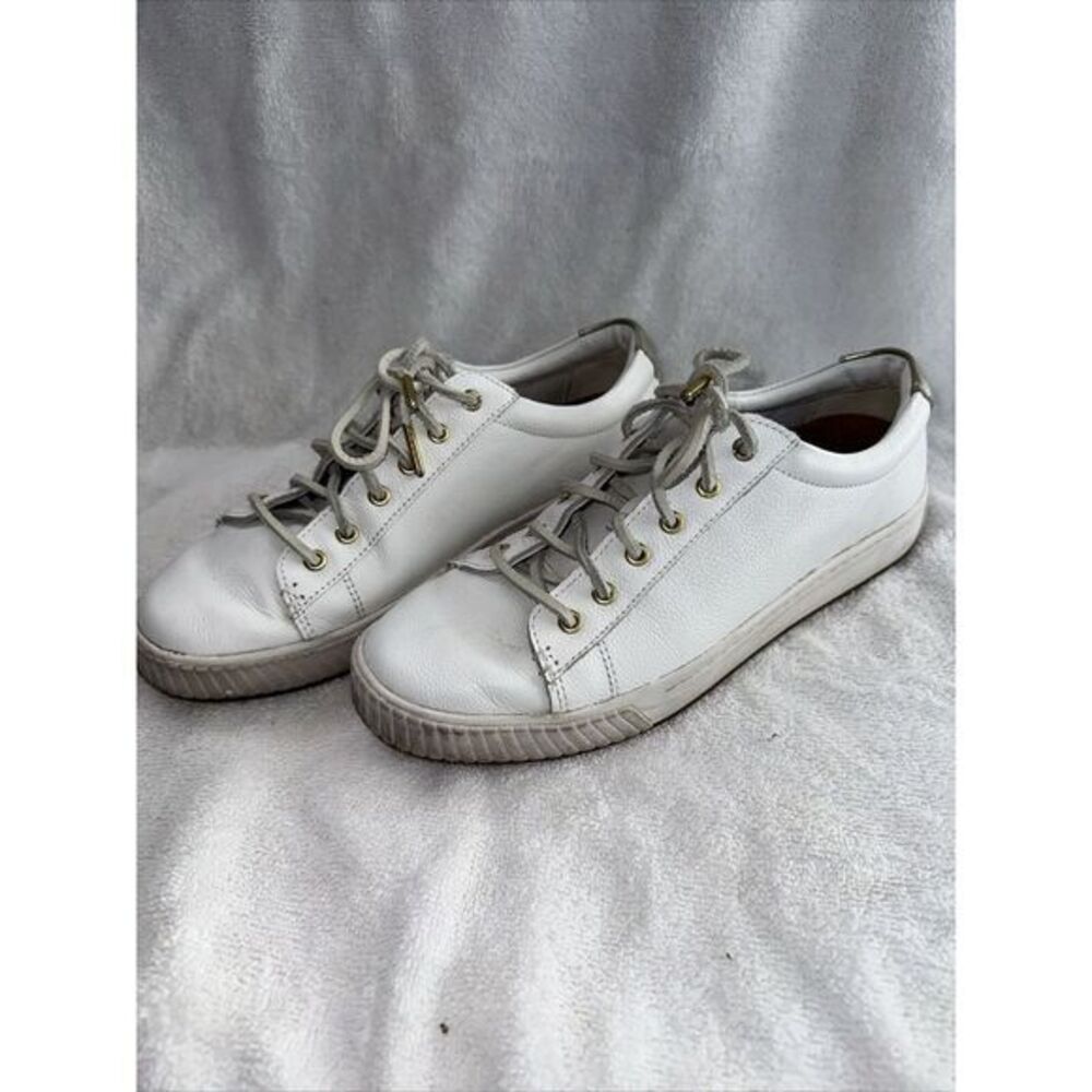 Sperry Women's Anchor Plushwave White Leather Sneakers STS84978 Sz 9.5
